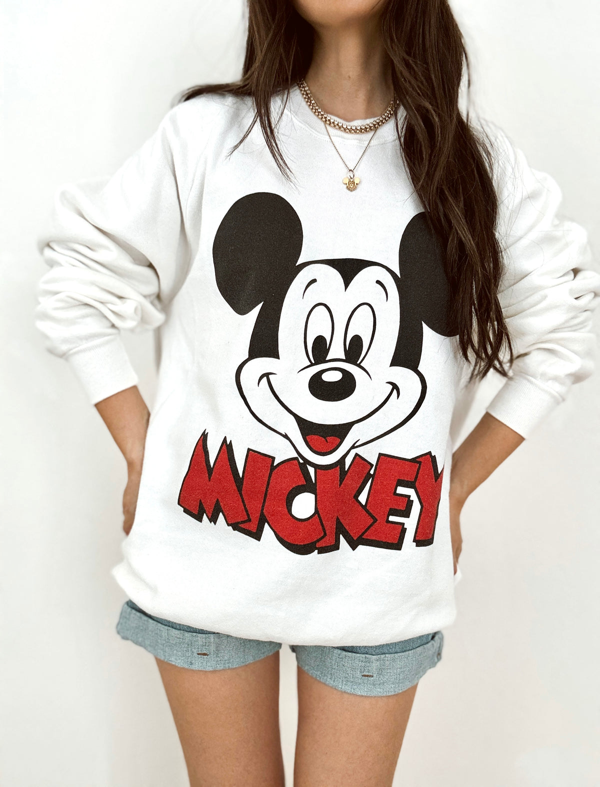 Mickey face crewneck
