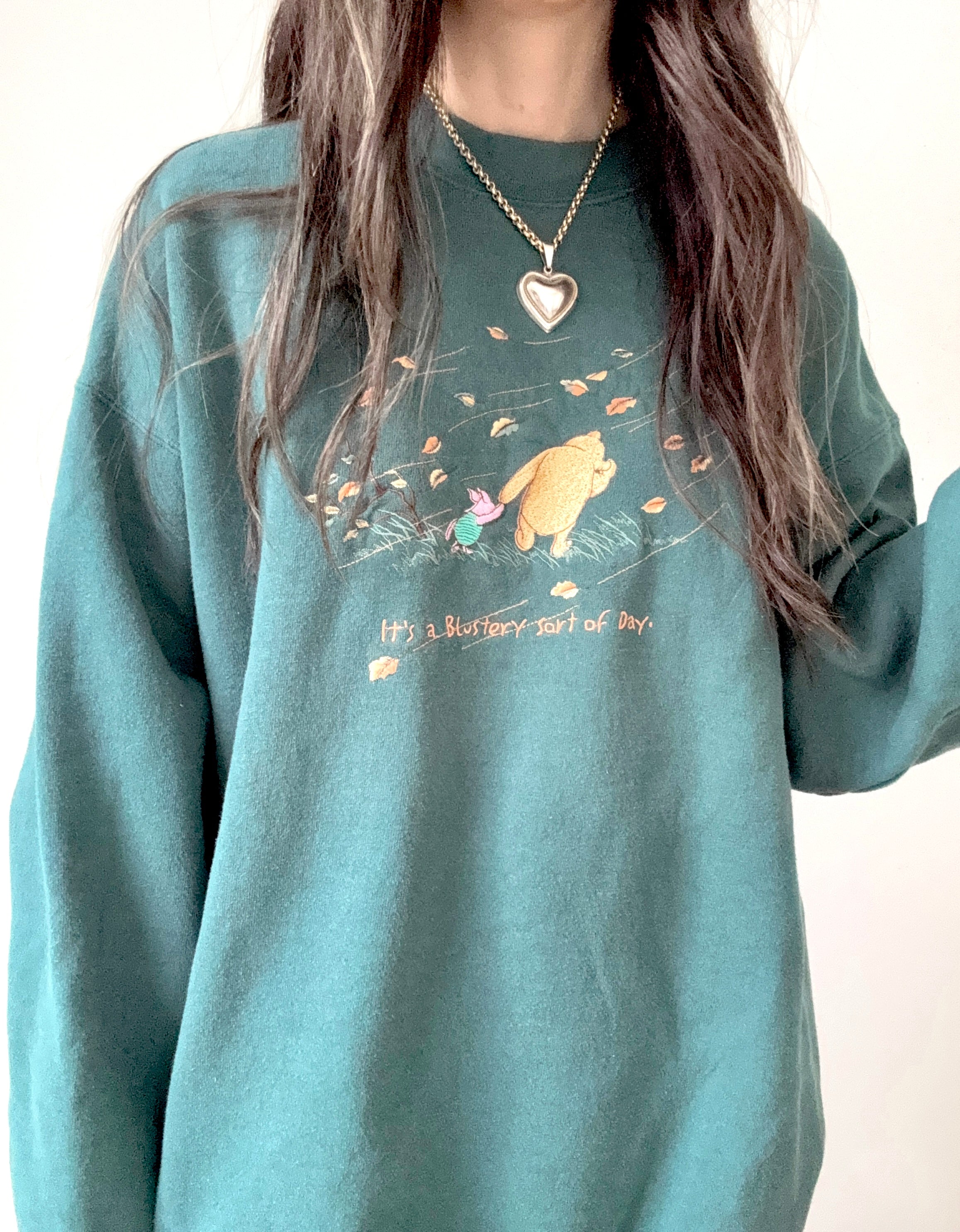 Classic Pooh & Piglet blustery day crewneck