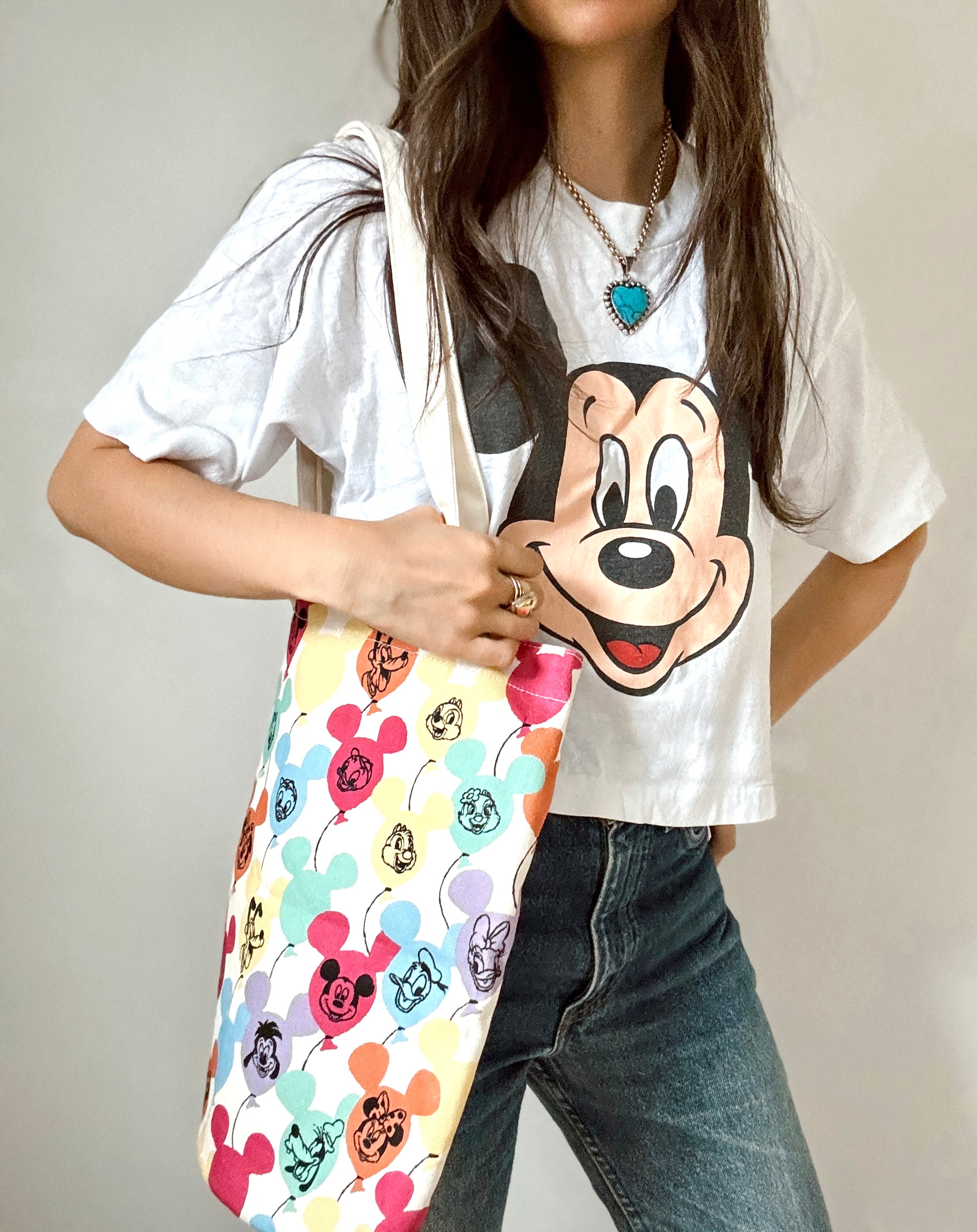 Balloon print tote