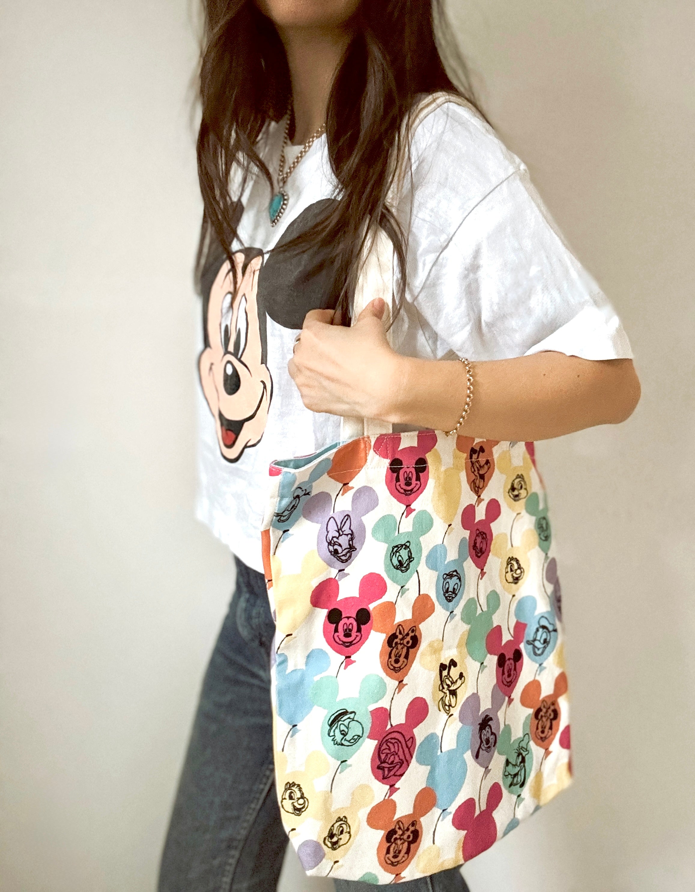 Balloon print tote
