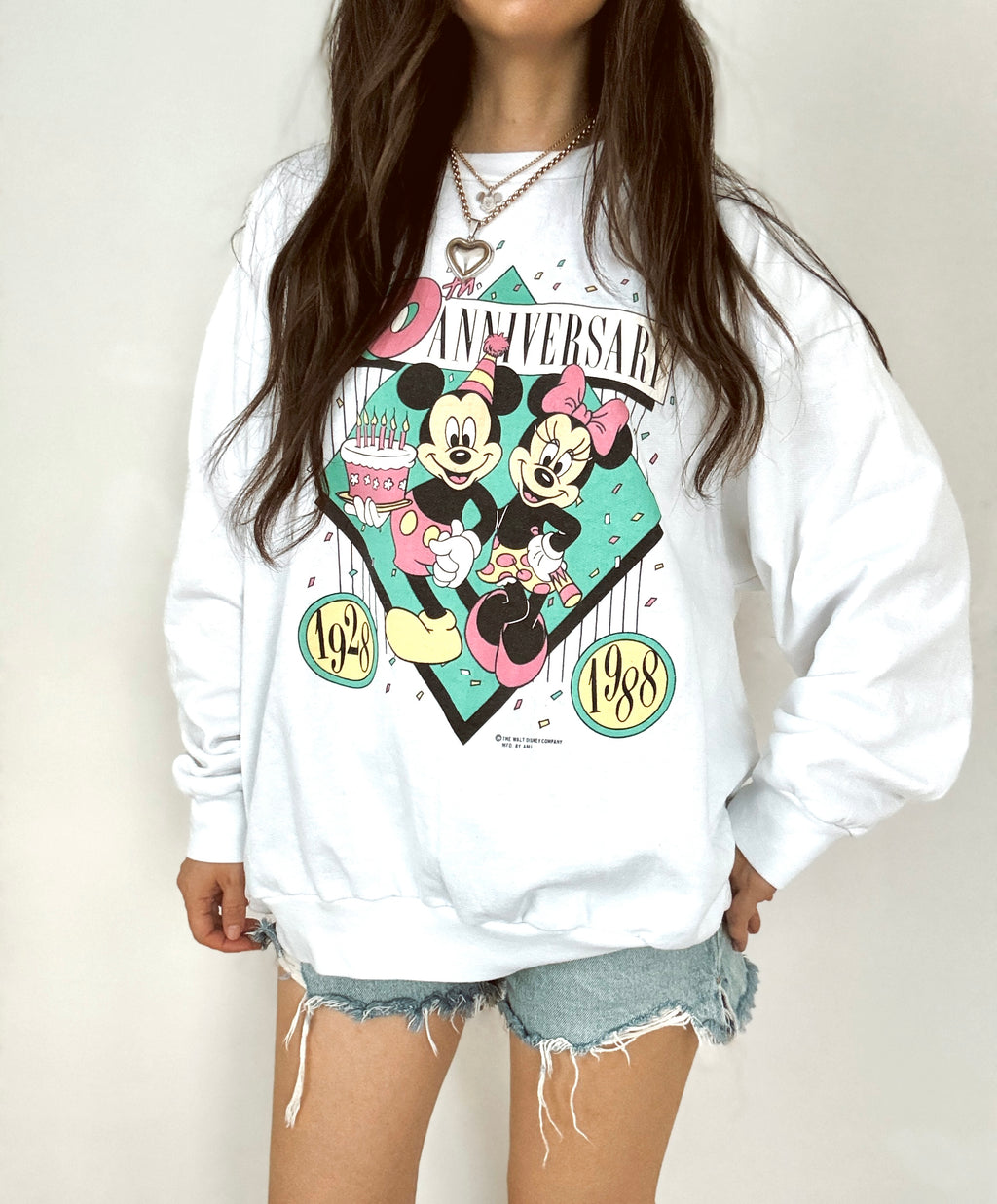 Mickey Minnie anniversary crewneck