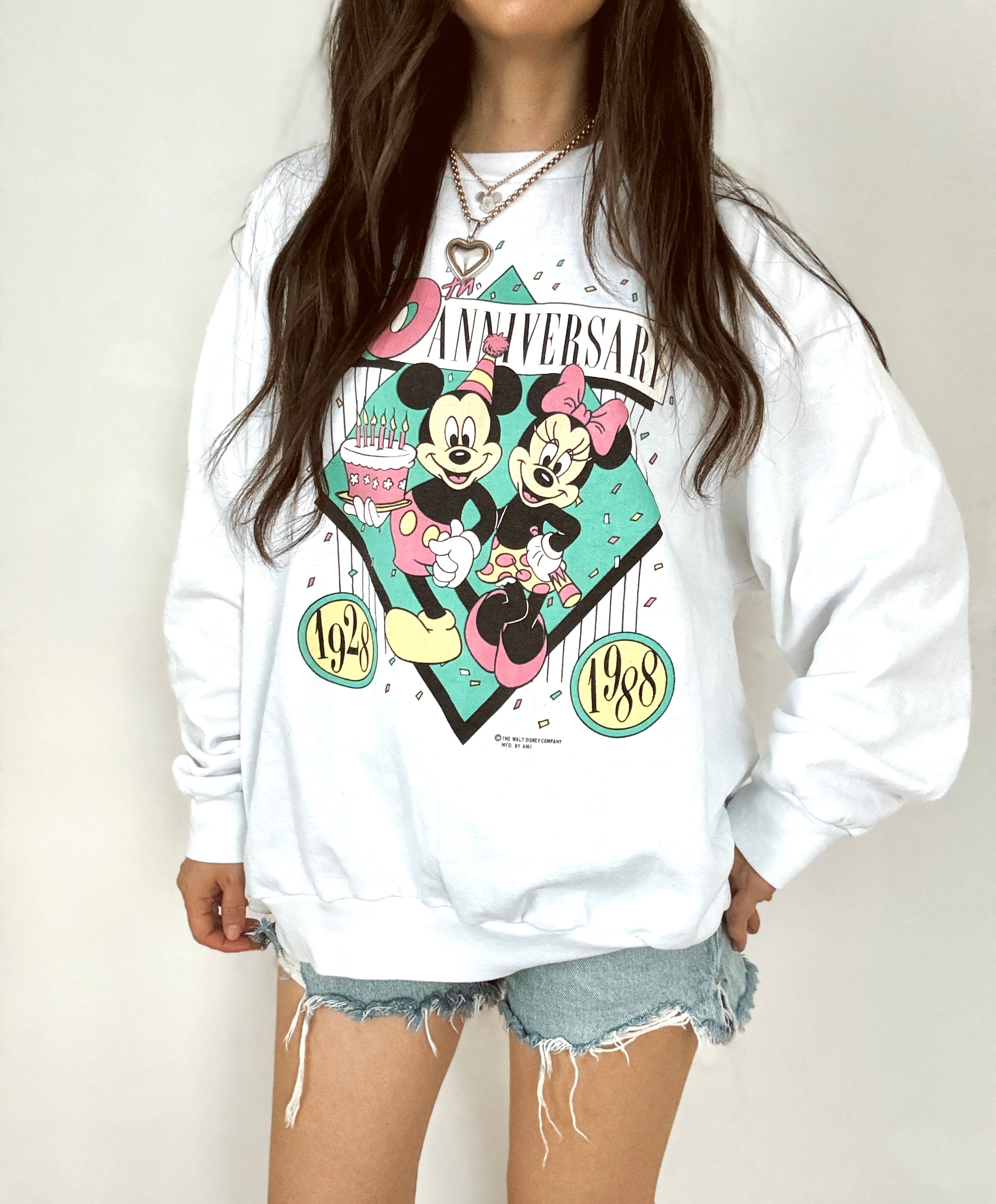 Mickey Minnie anniversary crewneck