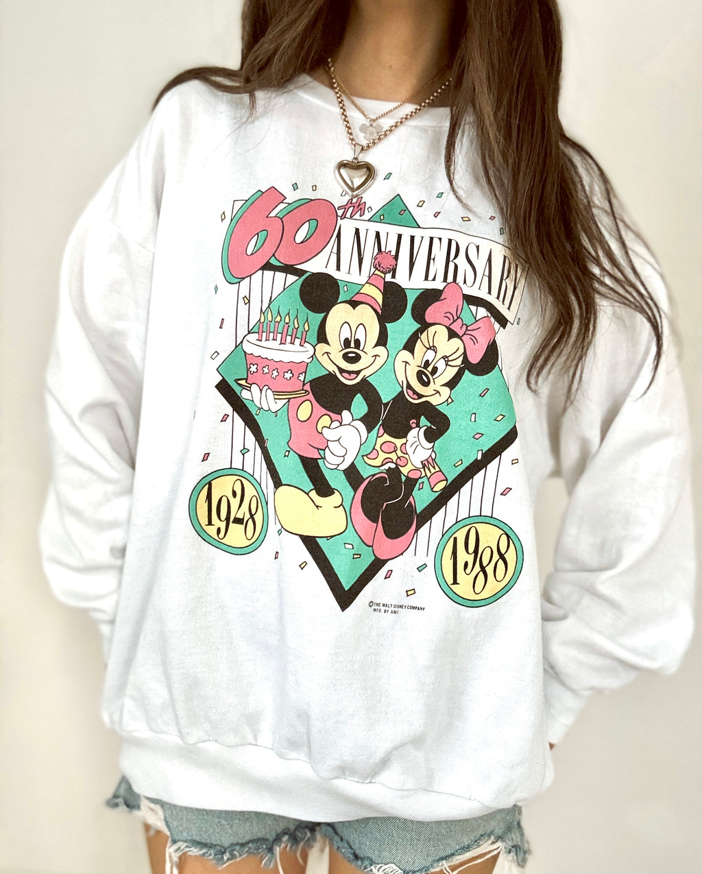 Mickey Minnie anniversary crewneck