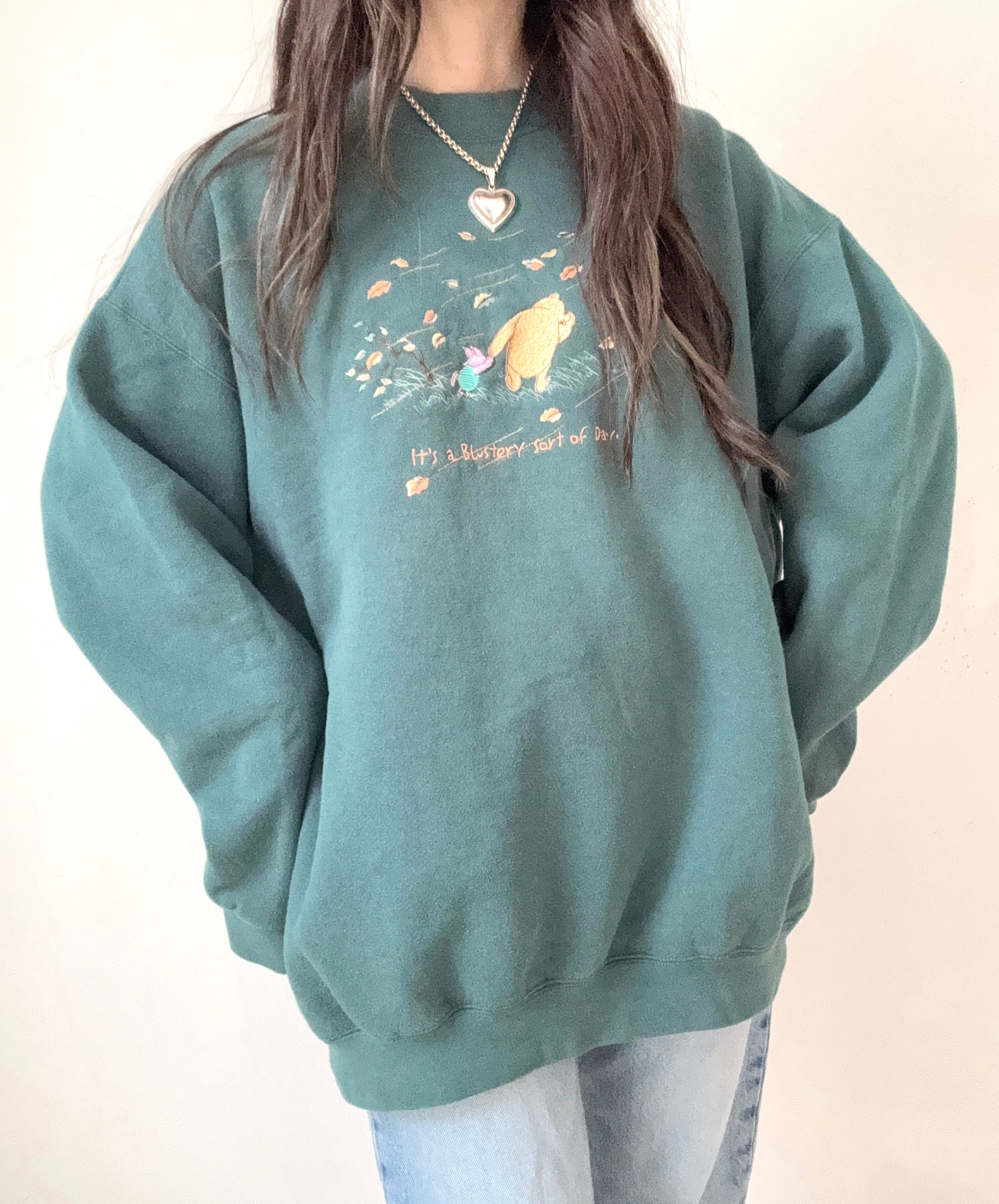 Classic Pooh & Piglet blustery day crewneck