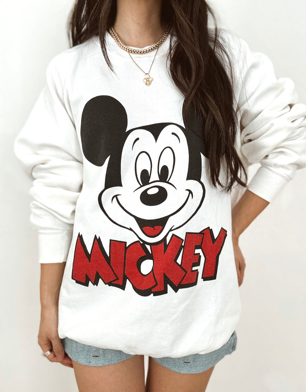 Mickey face crewneck