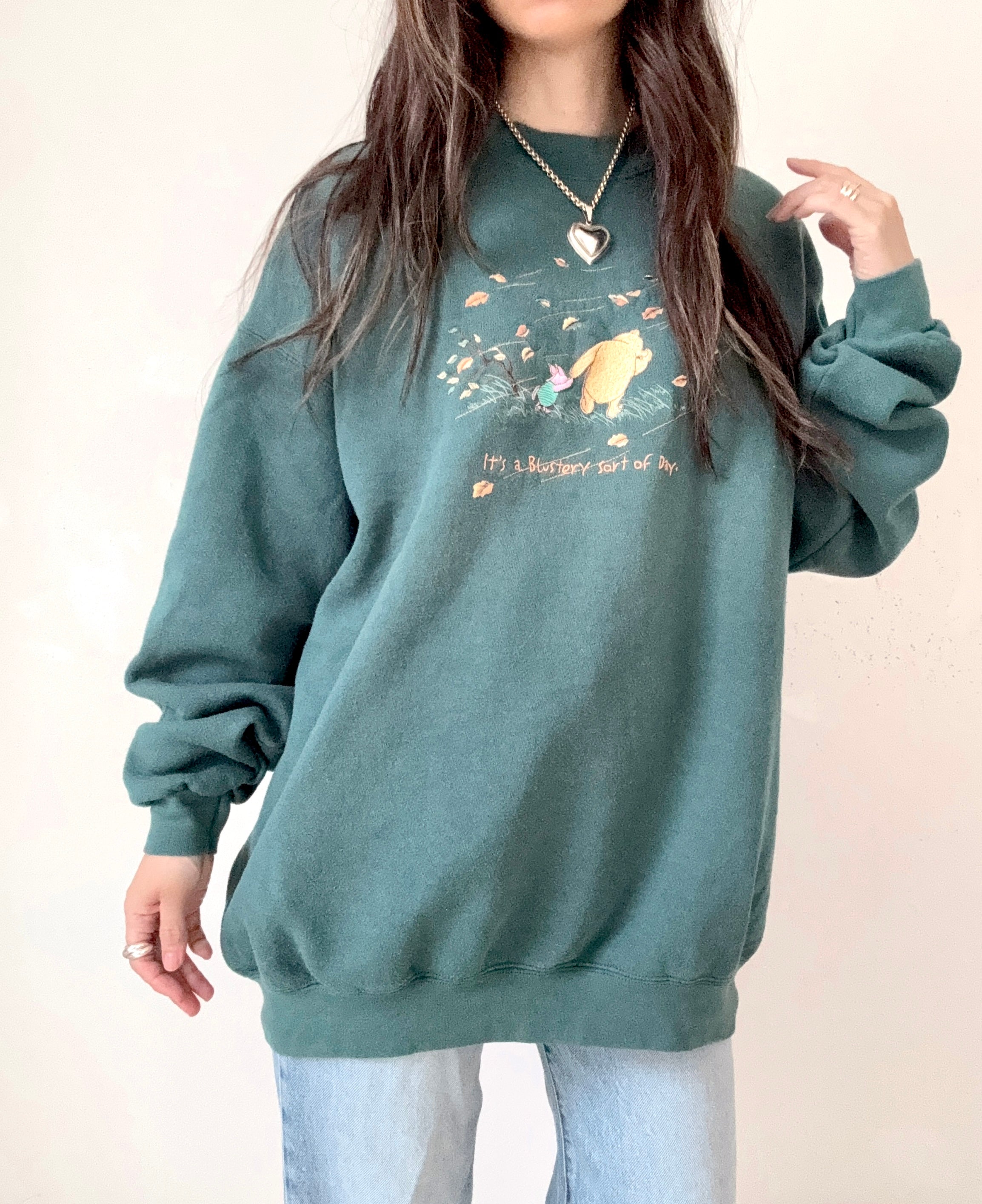 Classic Pooh & Piglet blustery day crewneck