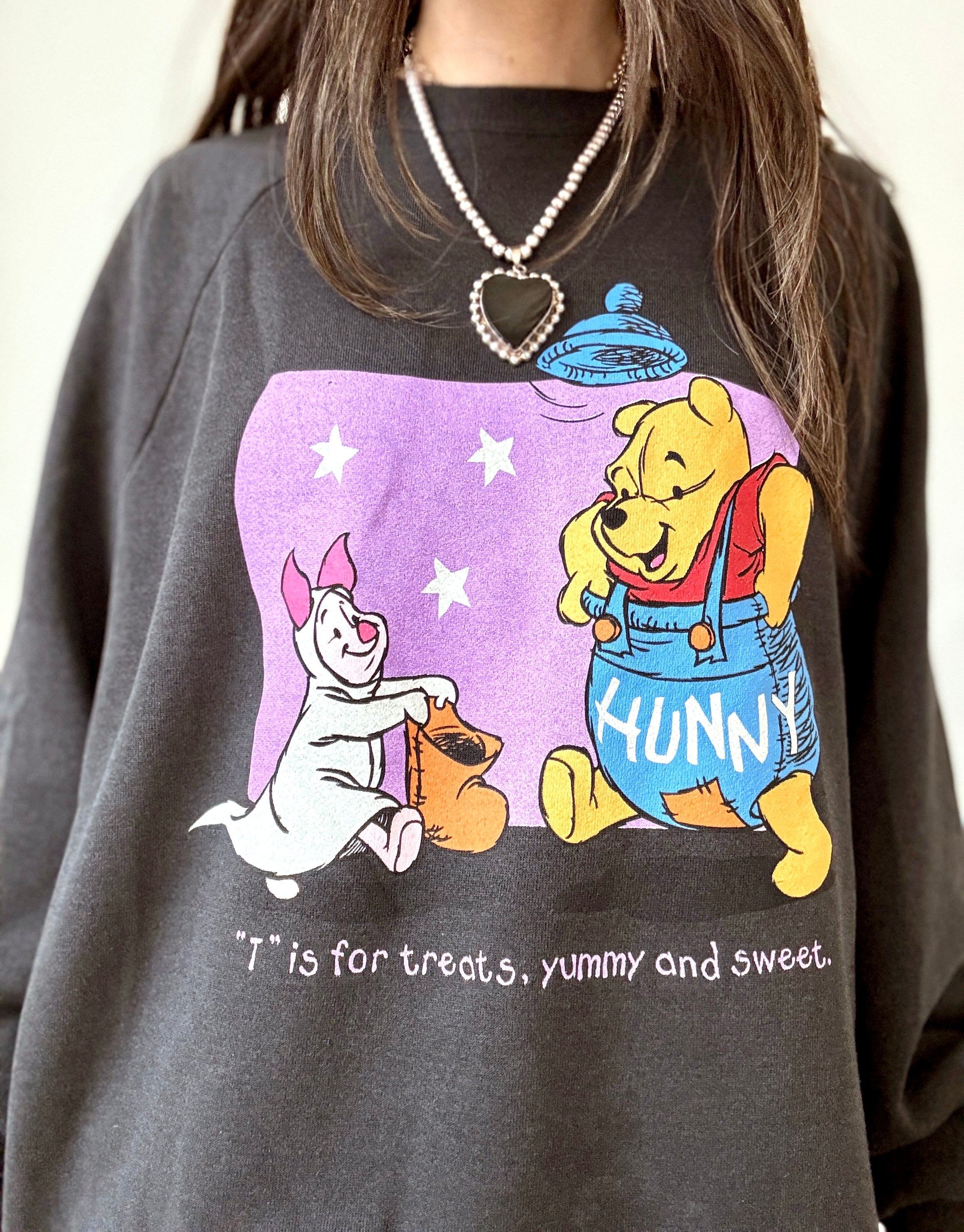 Pooh & Piglet Halloween treats crewneck