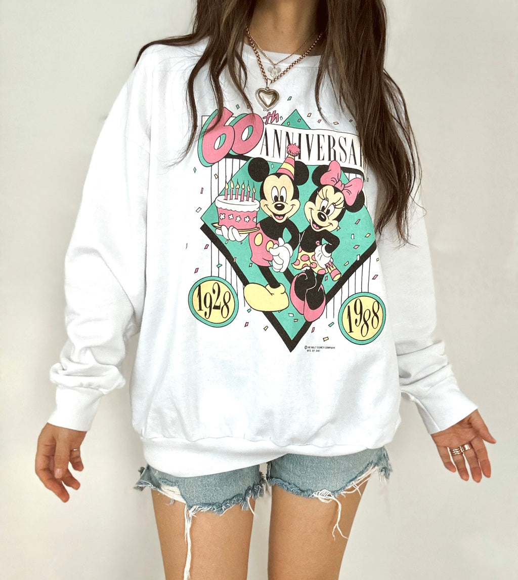 Mickey Minnie anniversary crewneck